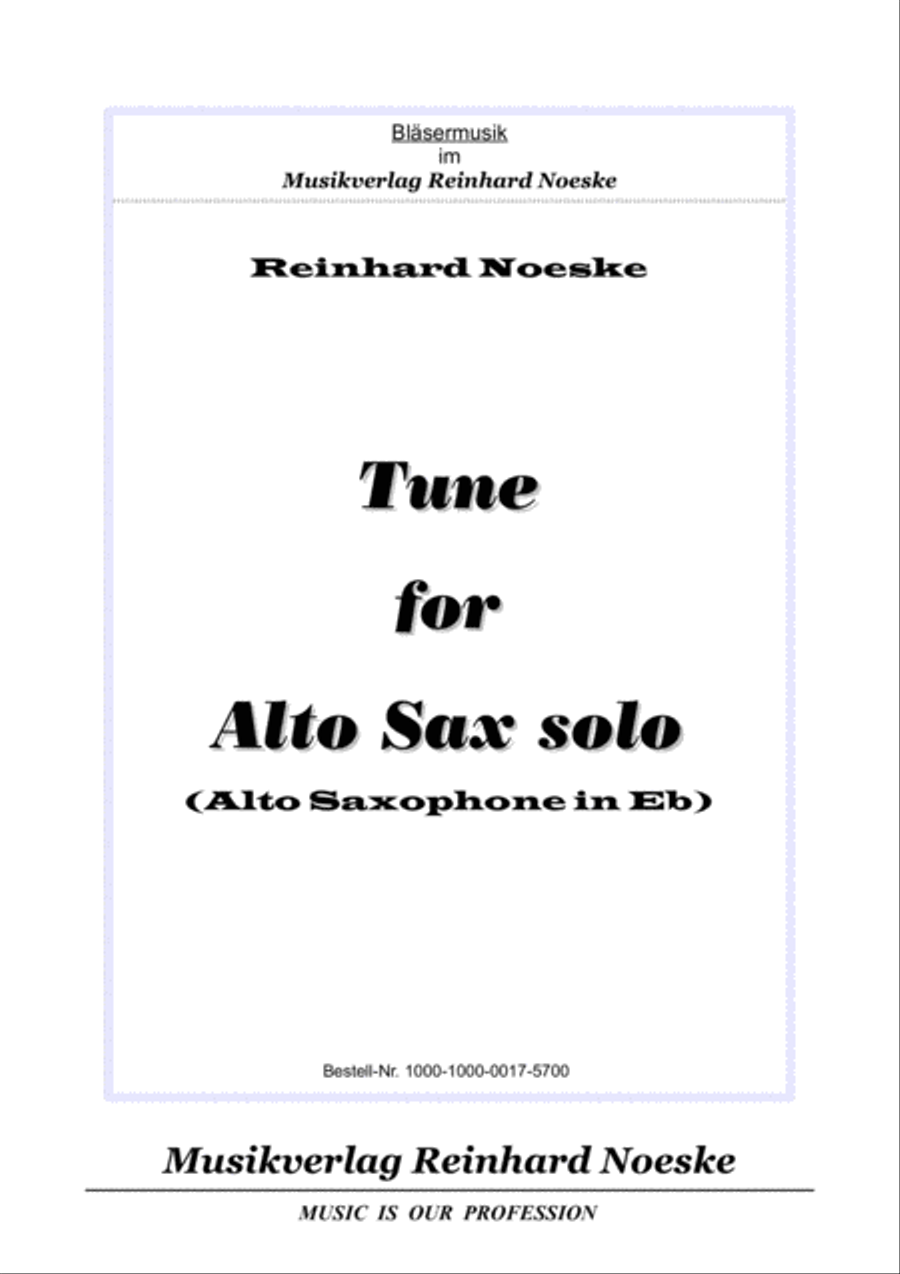 Tune for Alto Sax solo Alto Saxophone scores gallery preview page 3