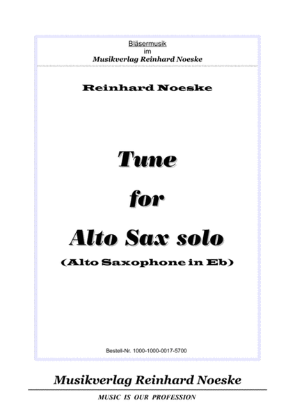 Tune for Alto Sax solo image number null