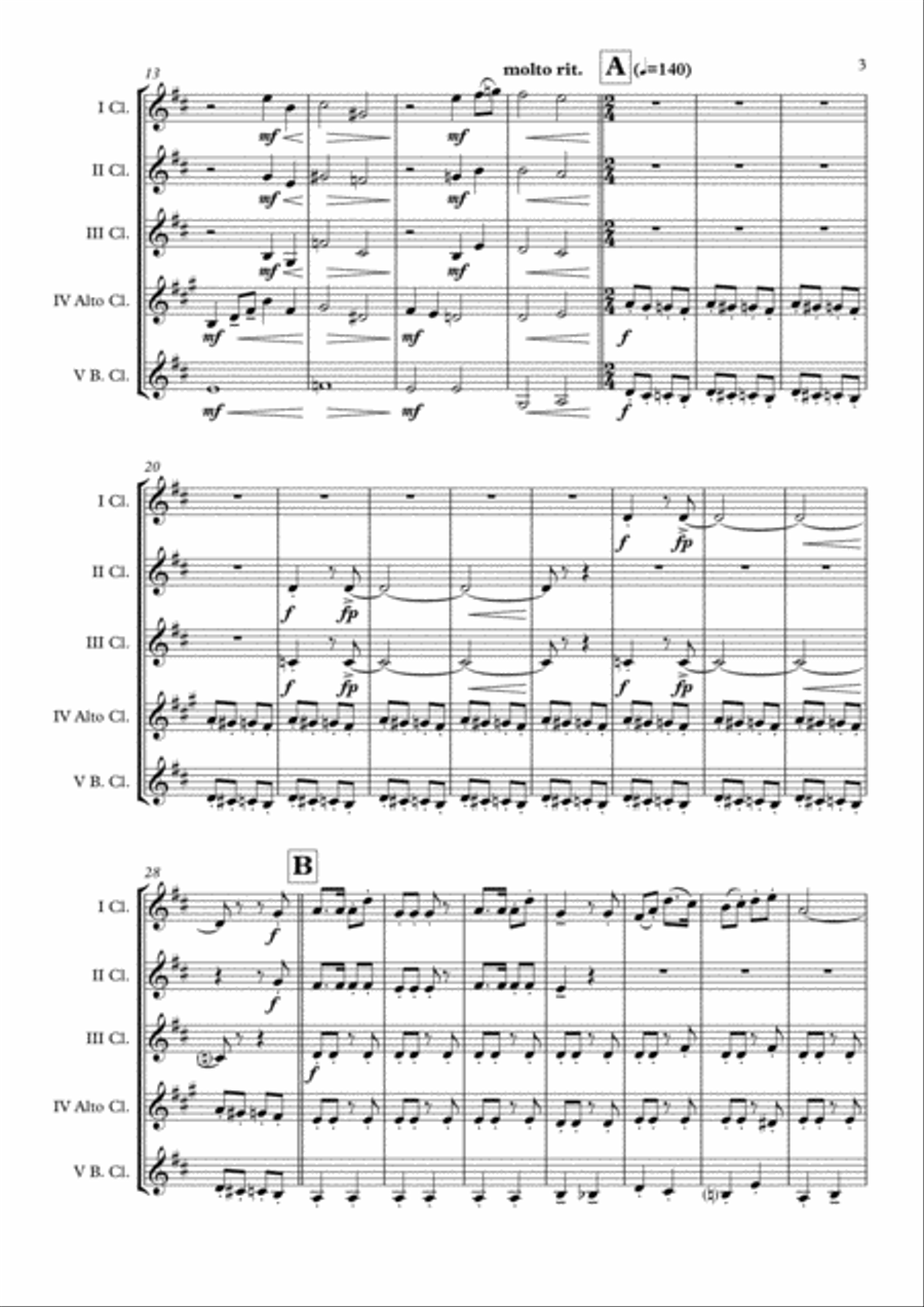 The Polar Express from Warner Bros. Pictures' THE POLAR EXPRESS Clarinet Choir scores gallery preview page 4