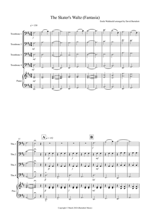 The Skater's Waltz (Fantasia) for Trombone Quartet