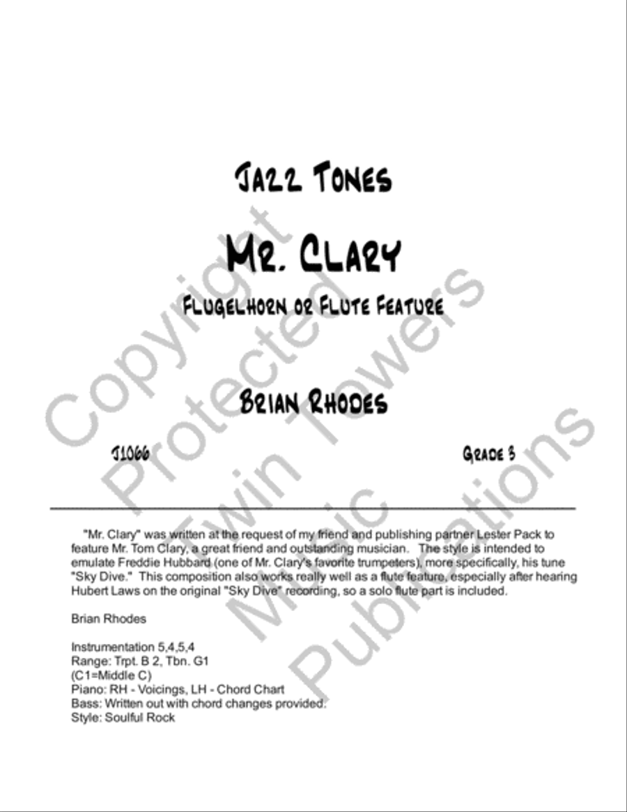 Mr. Clary Jazz Ensemble scores gallery preview page 2