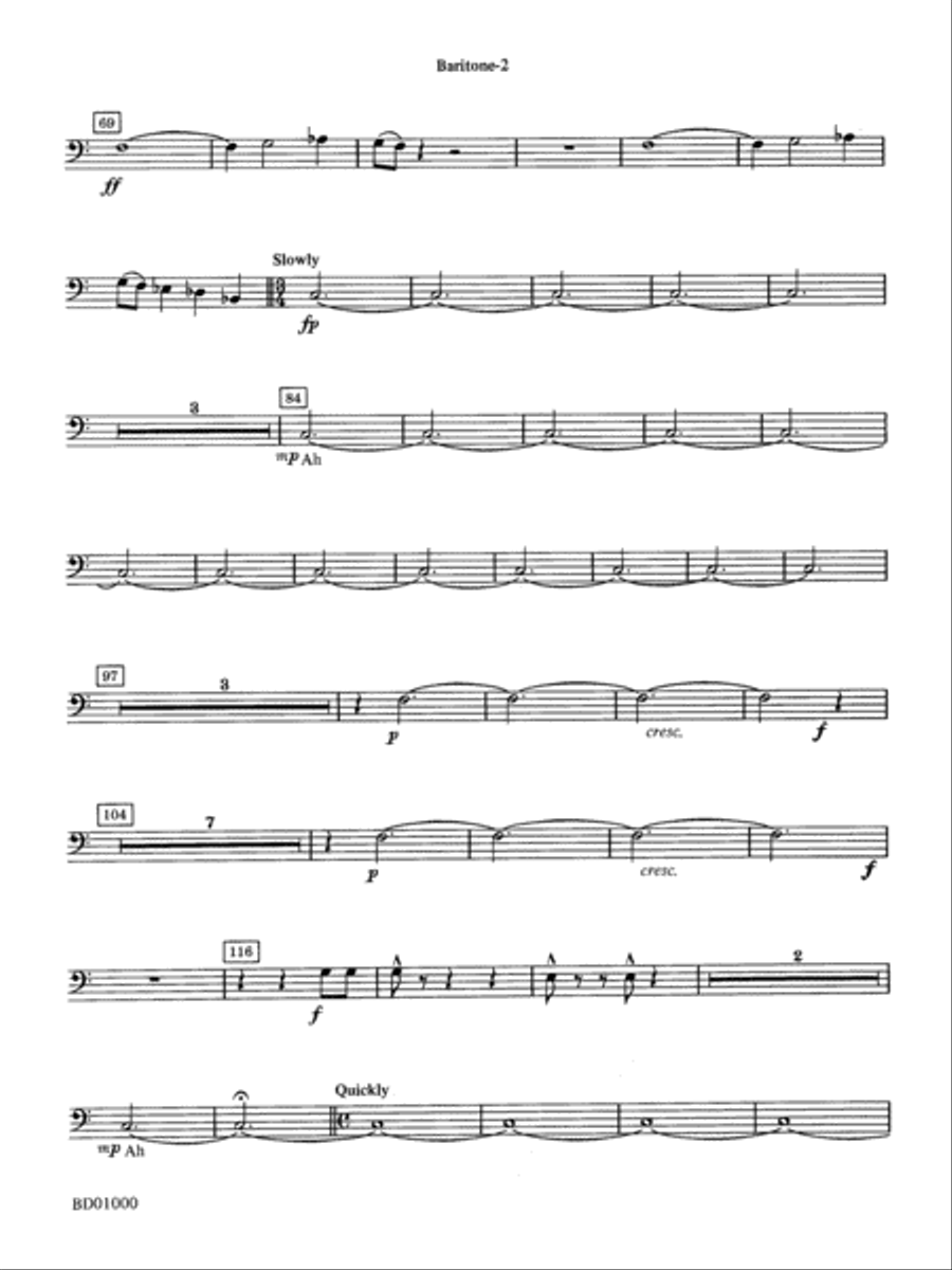 Chant Rituals: Baritone B.C. Concert Band scores gallery preview page 2