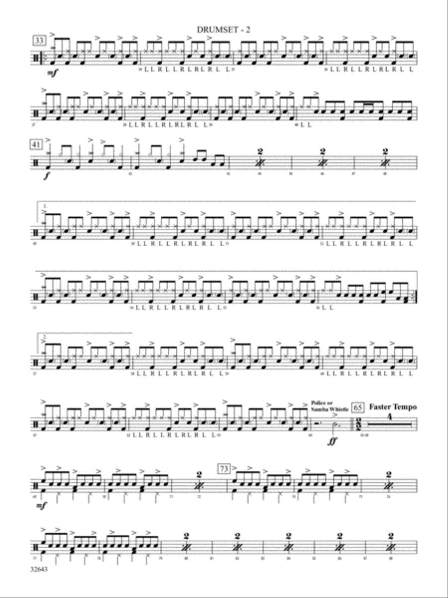 Fool in the Rain: Drums Percussion Ensemble scores gallery preview page 2