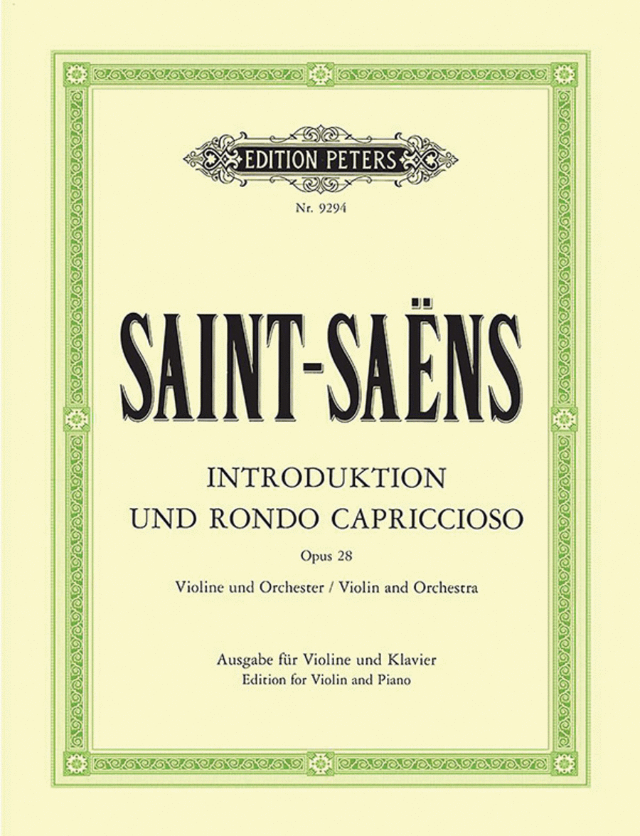 Introduction and Rondo capriccioso Op. 28 (Edition for Violin and Piano) Violin scores gallery preview page 1