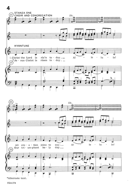 Concertato on Christ the Lord Is Risen Today 4-Part - Digital Sheet Music