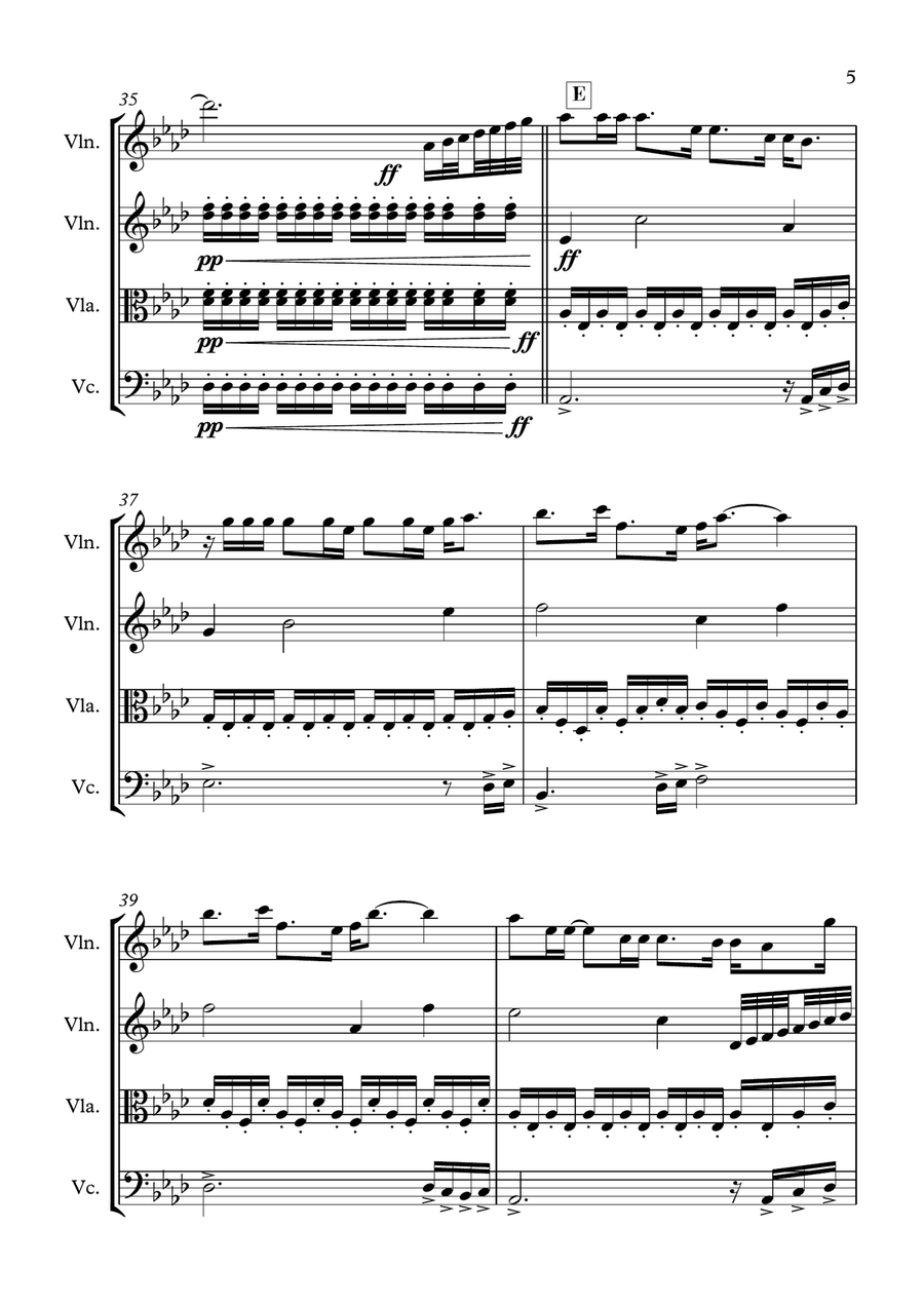 Never Enough String Quartet scores gallery preview page 5