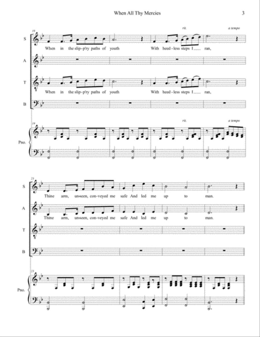 When All Thy Mercies When All Thy Mercies 4-Part scores gallery preview page 3