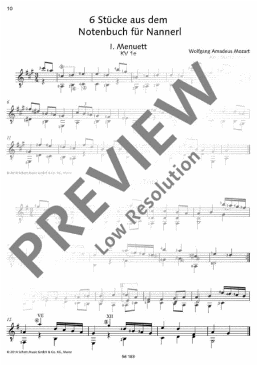 Mozart for Guitar Mozart for Guitar Classical Guitar scores gallery preview page 11