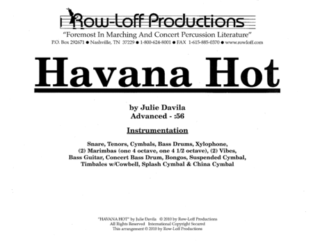 Havana Hot w/Tutor Tracks