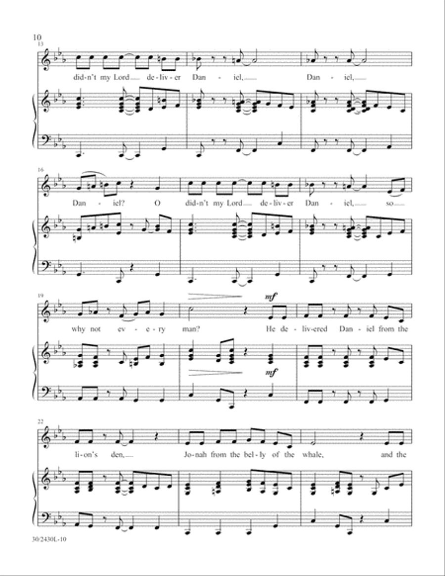 Simply Spirituals Unison Choir scores gallery preview page 11