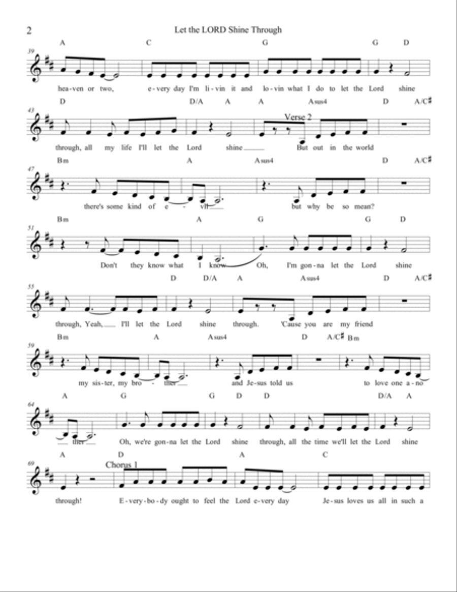 Let the LORD Shine Through Small Ensemble scores gallery preview page 2