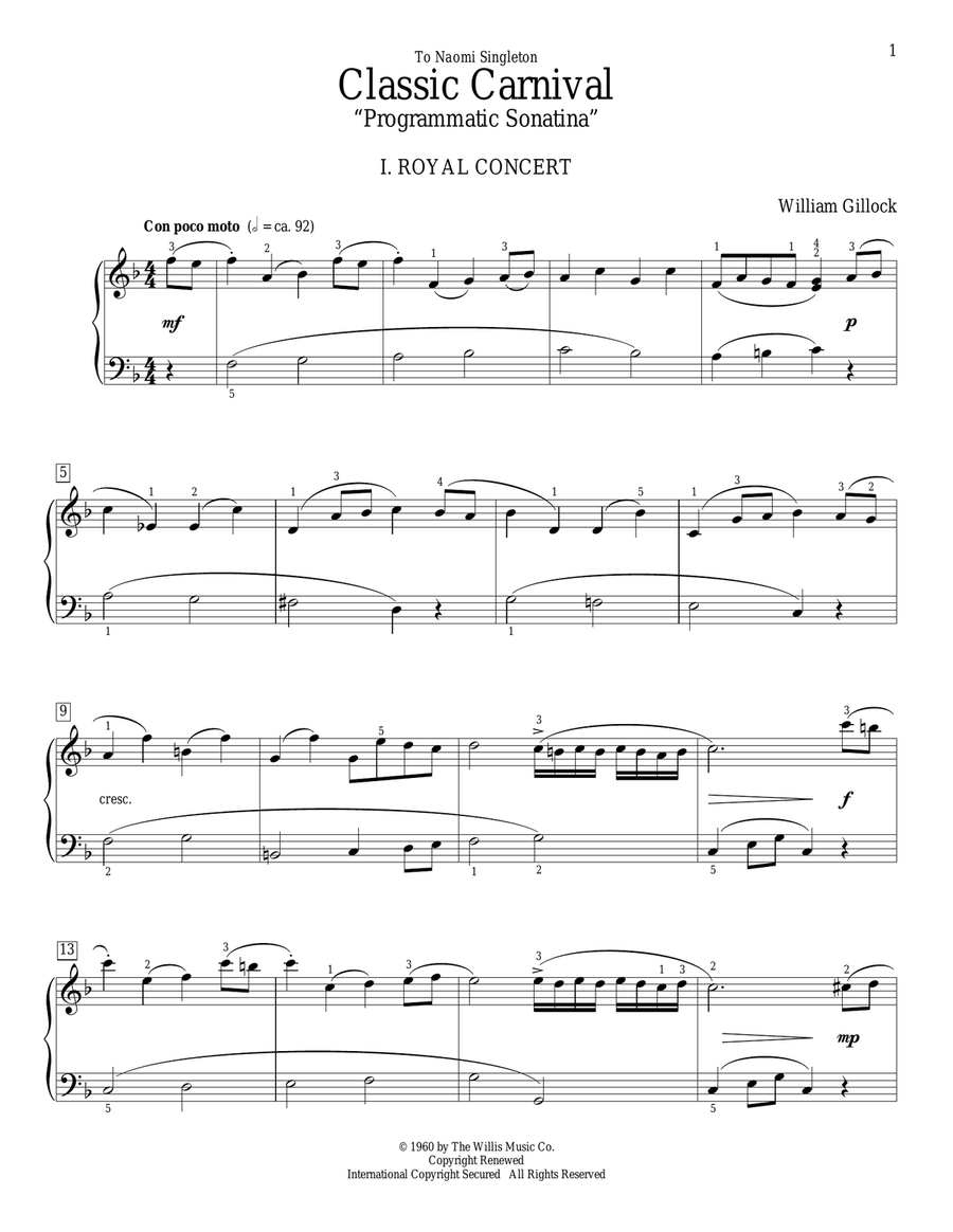 Classic Carnival Classic Carnival Piano Method scores gallery preview page 1
