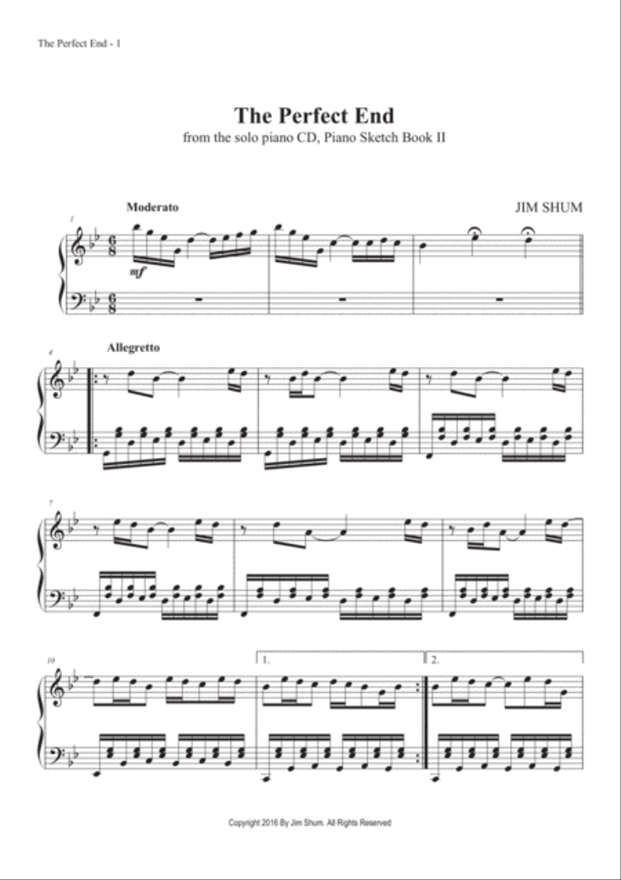 The Perfect End Piano Solo scores gallery preview page 3