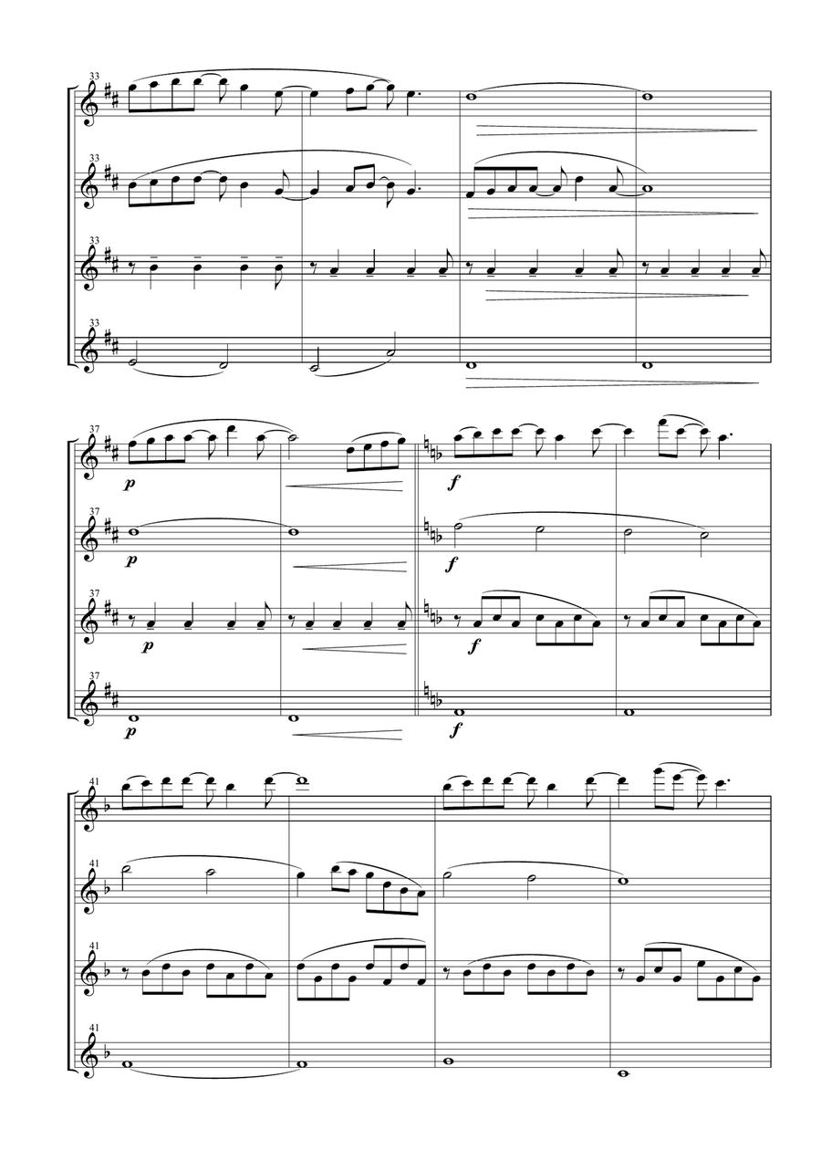 Forrest Gump - Main Title (Feather Theme) from the Paramount Motion Picture FORREST GUMP Woodwind Quartet scores gallery preview page 5