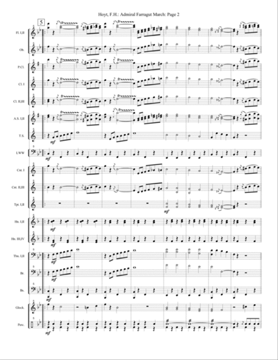 Admiral Farragut - Extra Score Concert Band scores gallery preview page 2