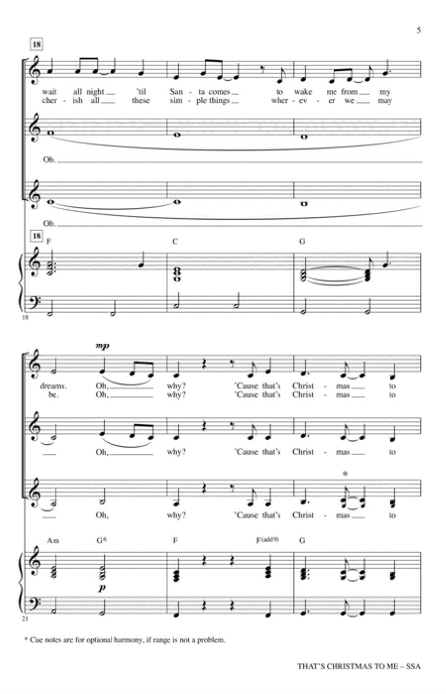That's Christmas To Me (arr. Audrey Snyder) SSA scores gallery preview page 3