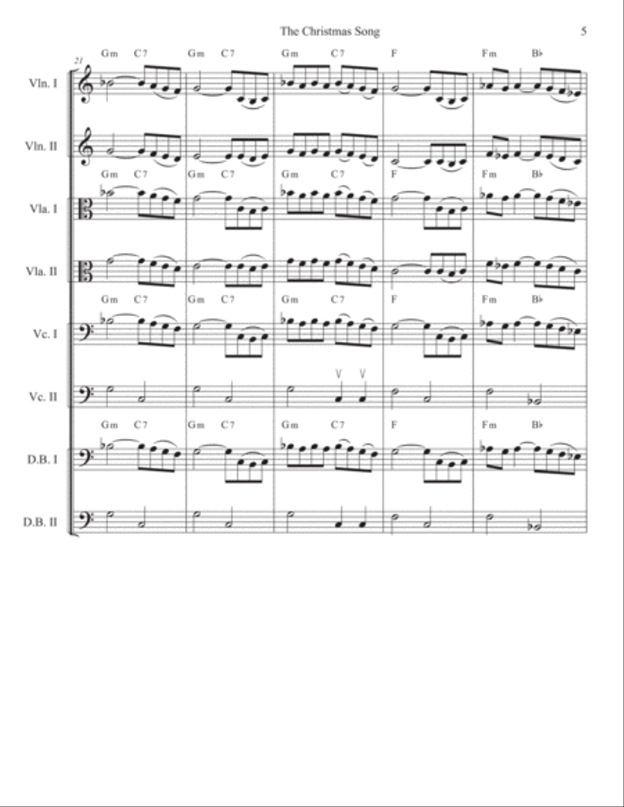 The Christmas Song (chestnuts Roasting On An Open Fire) Cello scores gallery preview page 5