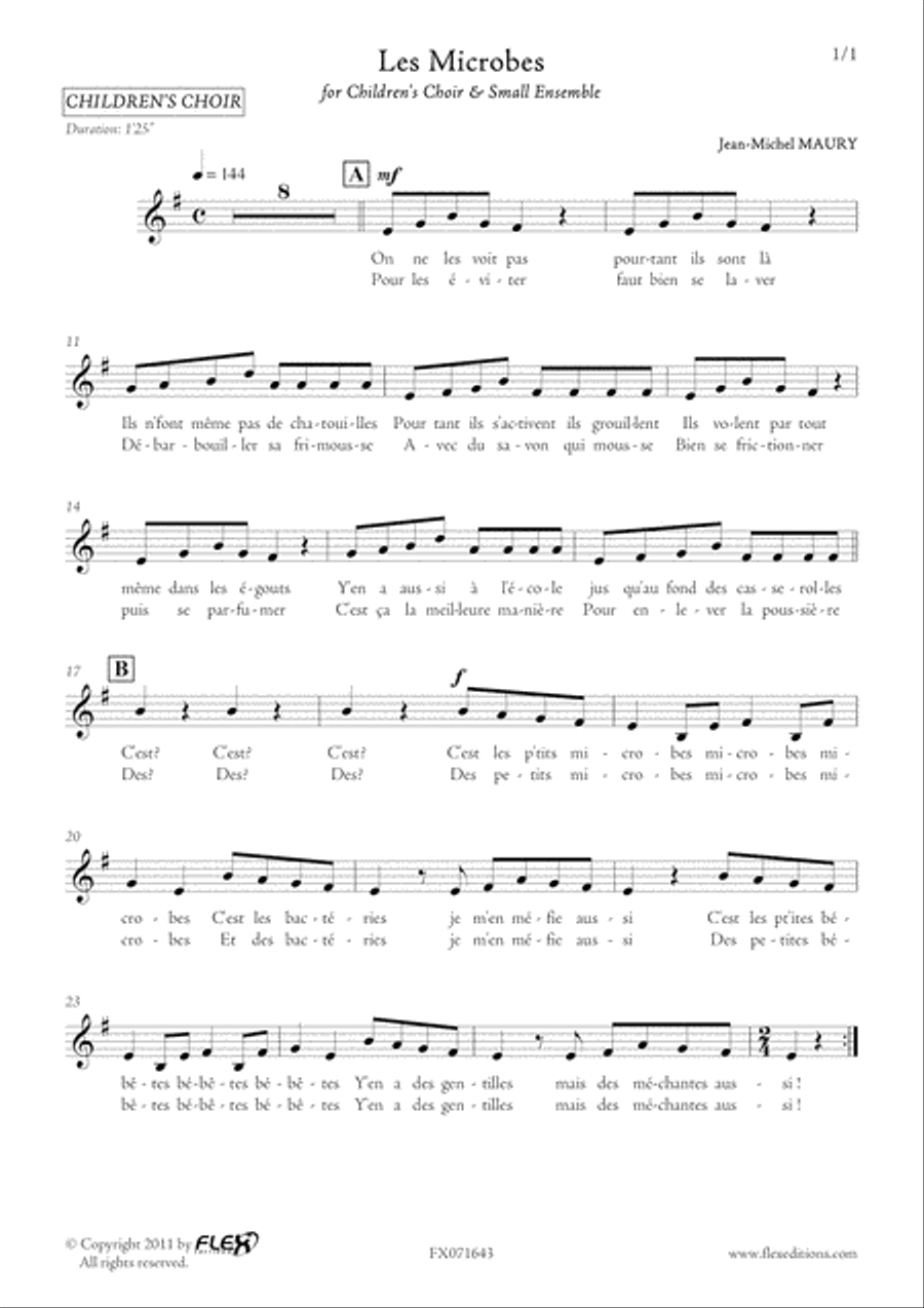 Les Microbes Children's Choir scores gallery preview page 6