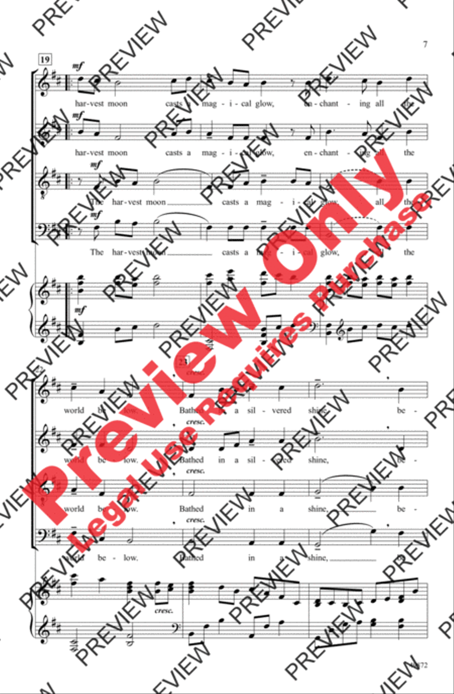 Autumn Vesper 4-Part scores gallery preview page 7