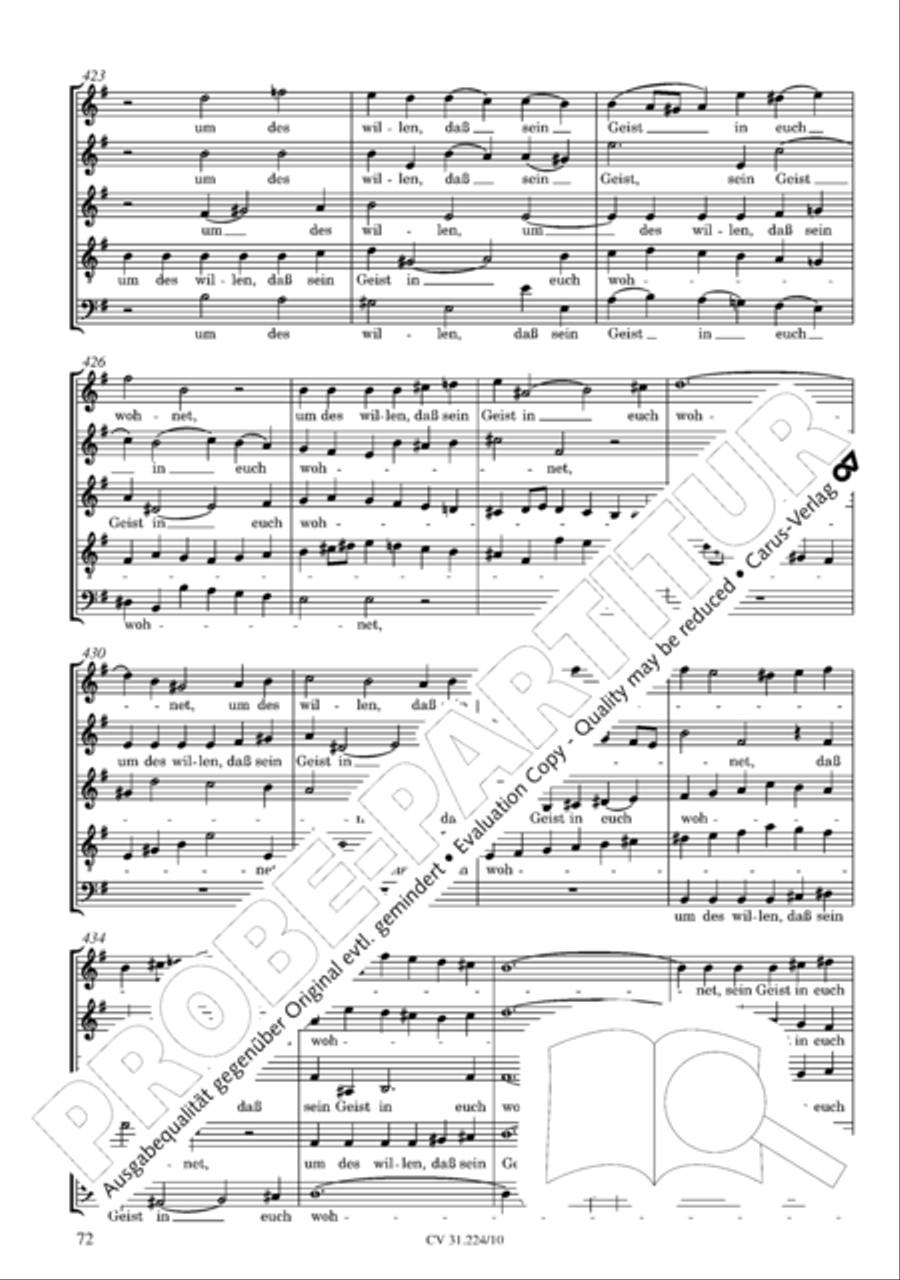 The complete motets (without Bc) Choir scores gallery preview page 79