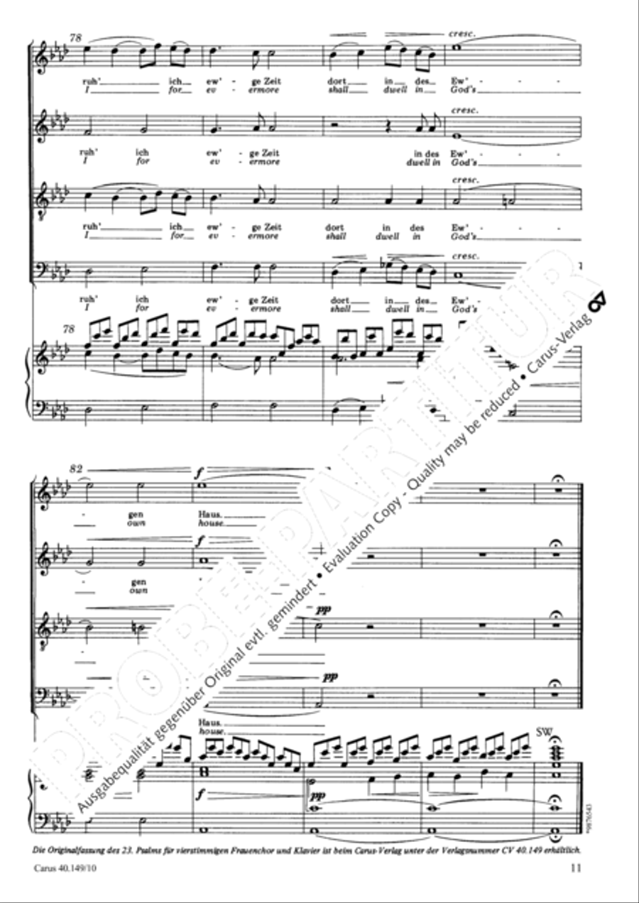 Psalm 23 4-Part scores gallery preview page 12