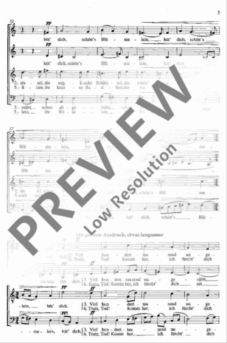 Es ist ein Schnitter, heißt der Tod 4-Part scores gallery preview page 4