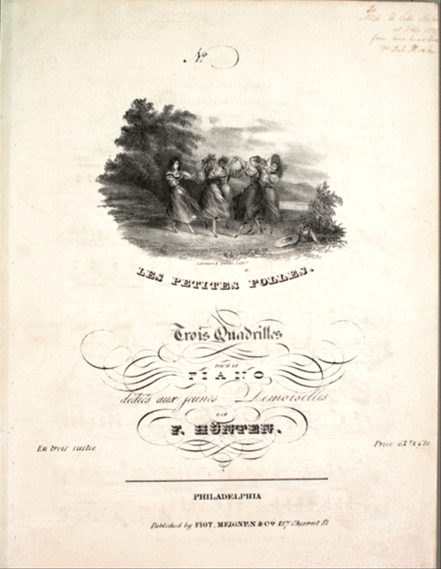 Les Petites Folles. Trois Quadrilles Pour le Piano Piano Solo scores gallery preview page 1