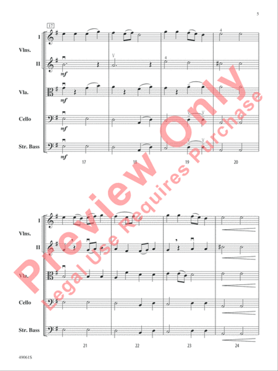 Hanerot Halalu String Orchestra scores gallery preview page 6