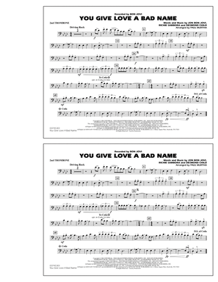 Book cover for You Give Love a Bad Name - 2nd Trombone