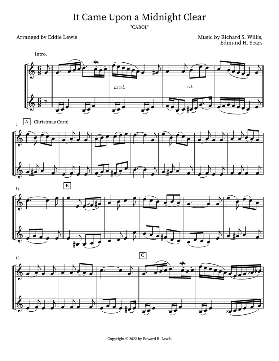 It Came Upon a Midnight Clear Score and Parts scores gallery preview page 1