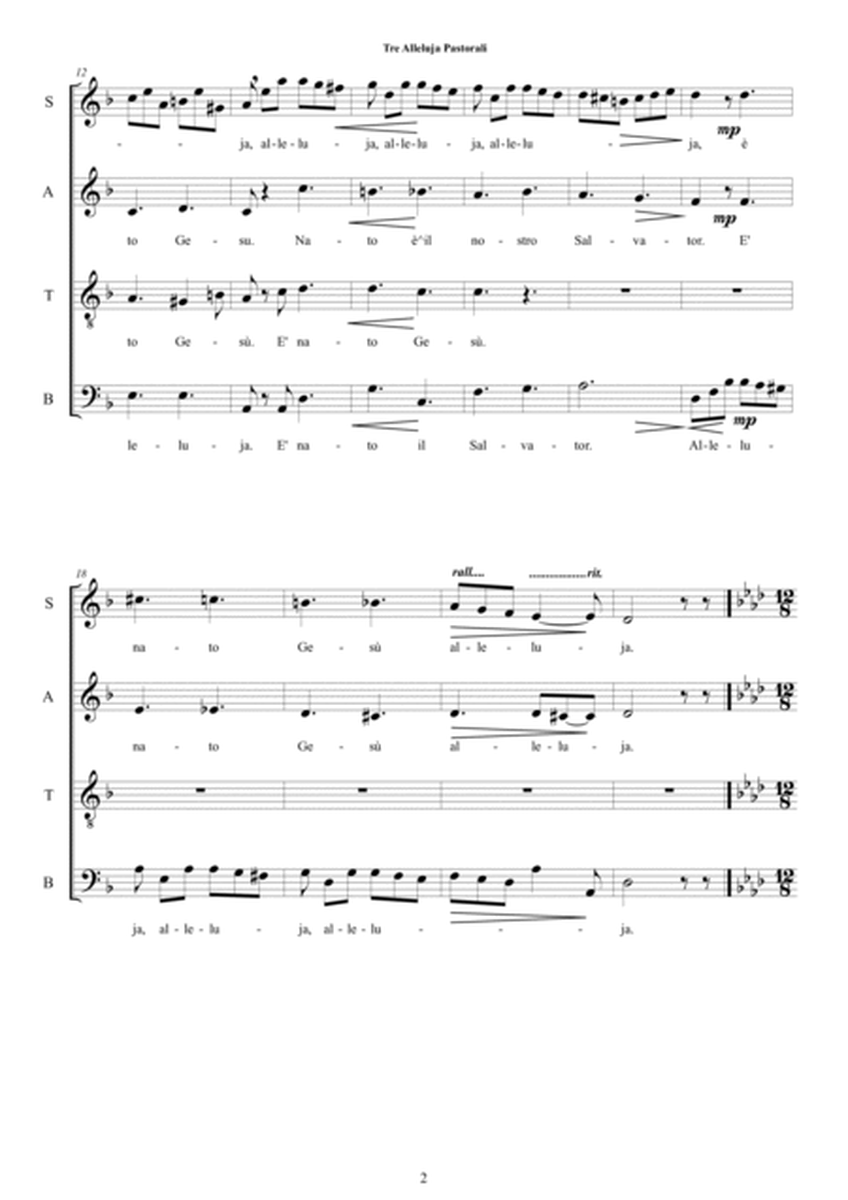 Tre Alleluja Pastorali per Coro SATB a cappella image number null