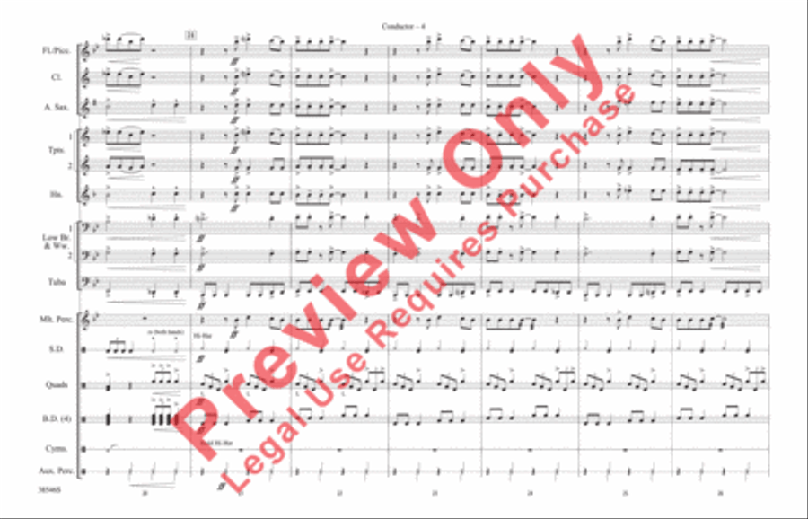 Can't Get Enough (Of Your Love) Marching Band scores gallery preview page 5