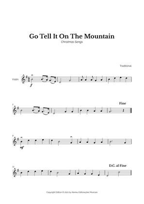Book cover for Go Tell It On The Mountain for Easy Violin Solo