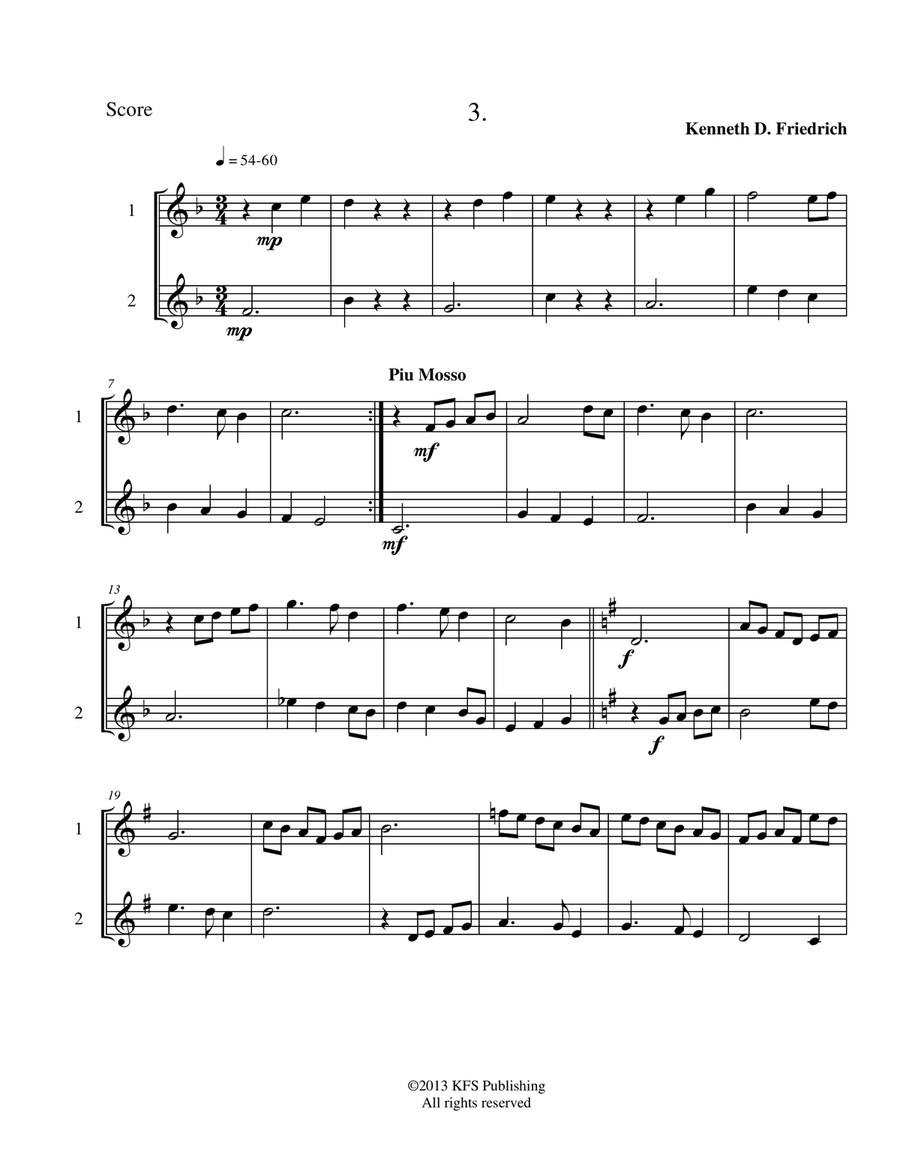 10 Clarinet Duets for Teens, Vol. 2 Clarinet Duet scores gallery preview page 5