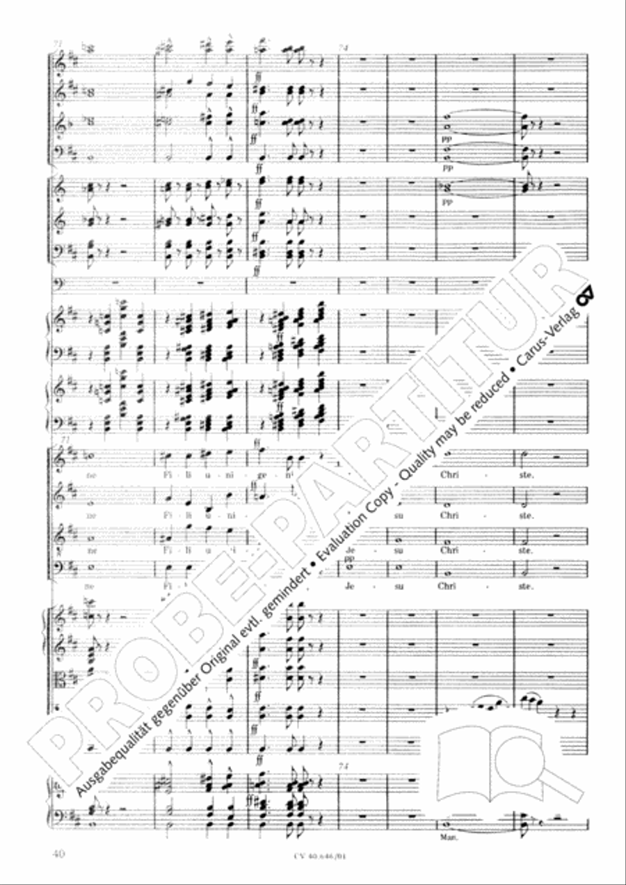 Mass in A Major (2 versions) STB scores gallery preview page 51