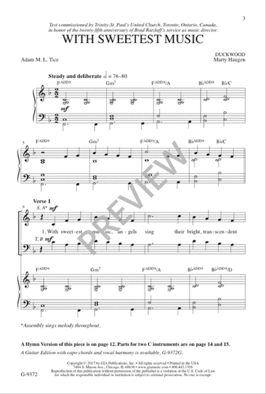 With Sweetest Music 4-Part scores gallery preview page 4