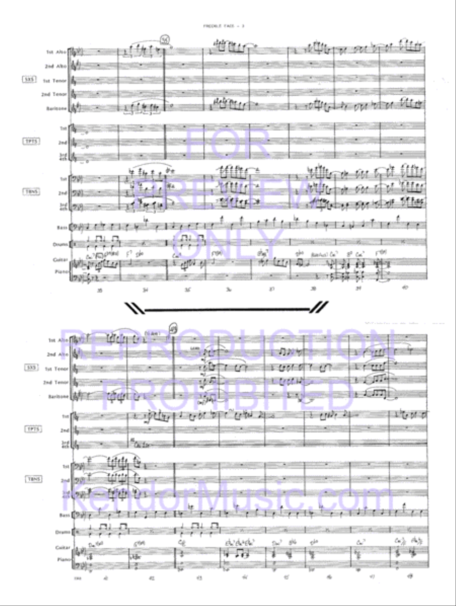 Freckle Face (Full Score) Jazz Ensemble scores gallery preview page 5