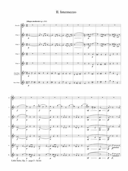 Little Suite, Opus 1 for Flute Choir