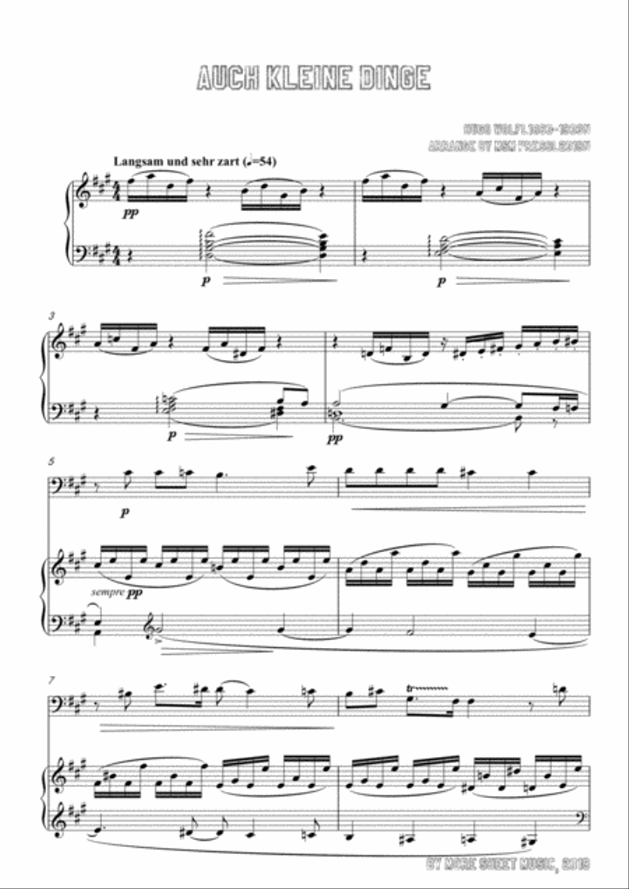 Wolf-Auch kleine Dinge, for Cello and Piano Piano scores gallery preview page 3