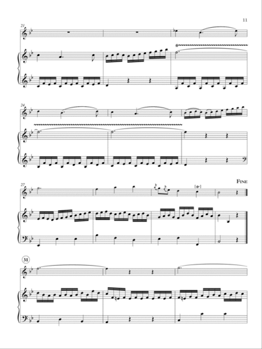 Sonata No. 1, Op. 1a for Flute and Piano Flute Solo scores gallery preview page 4