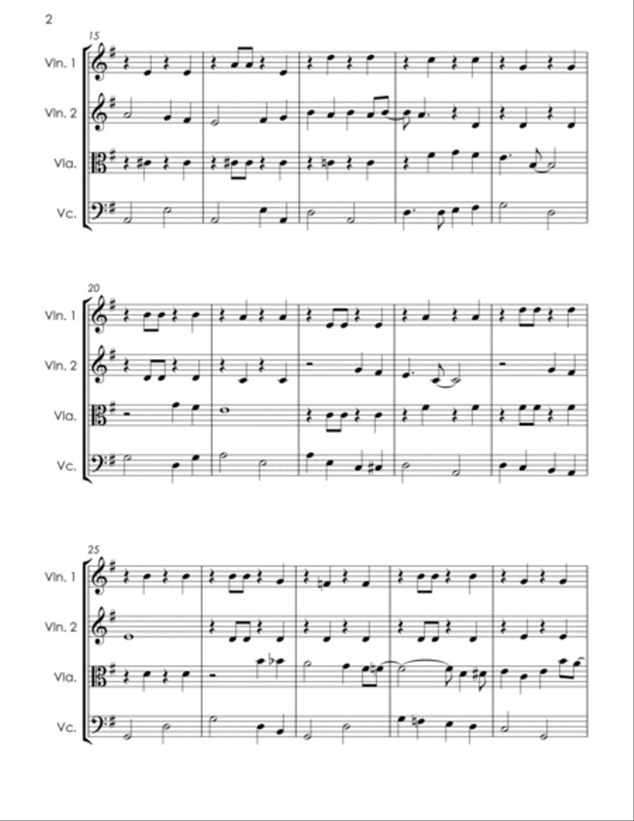 Bring Me Sunshine Bring Me Sunshine String Quartet scores gallery preview page 6