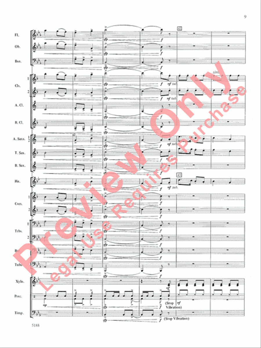 Tunbridge Meadows Concert Band scores gallery preview page 10