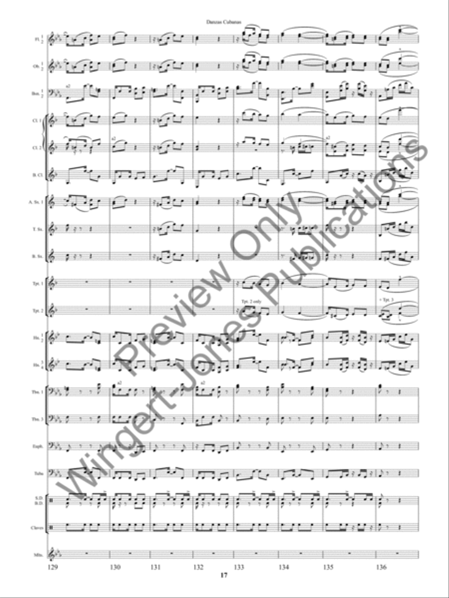 Danzas Cubanas Concert Band scores gallery preview page 20