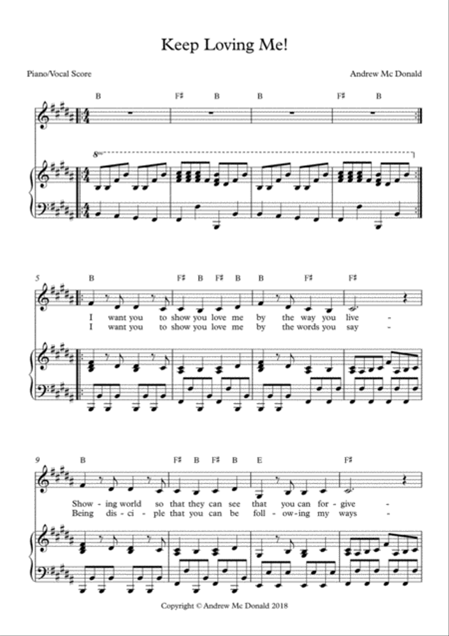 Keep Loving Me! Keep Loving Me! Voice scores gallery preview page 2