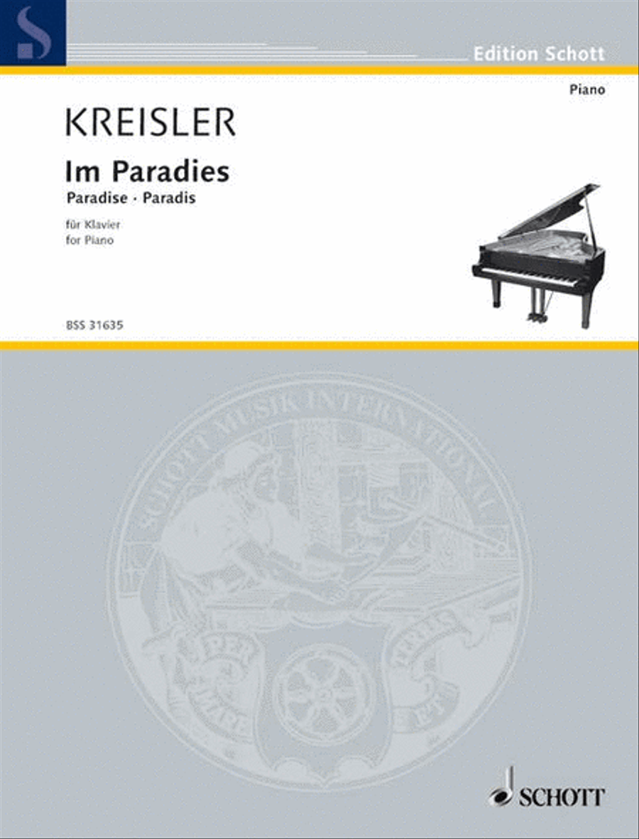 Kreisler Im Paradies S.pft Piano Solo scores gallery preview page 1