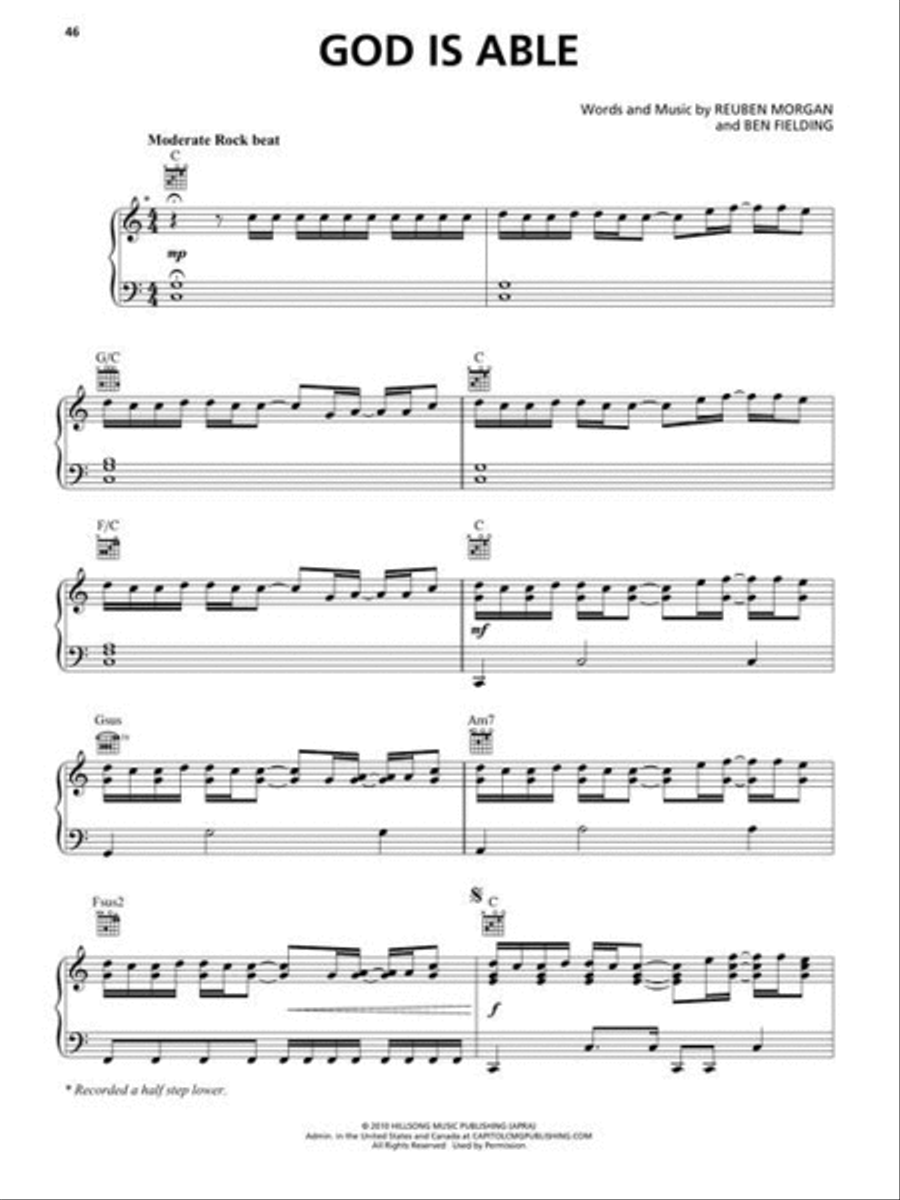 The Very Best of Hillsong Piano, Vocal, Guitar scores gallery preview page 5