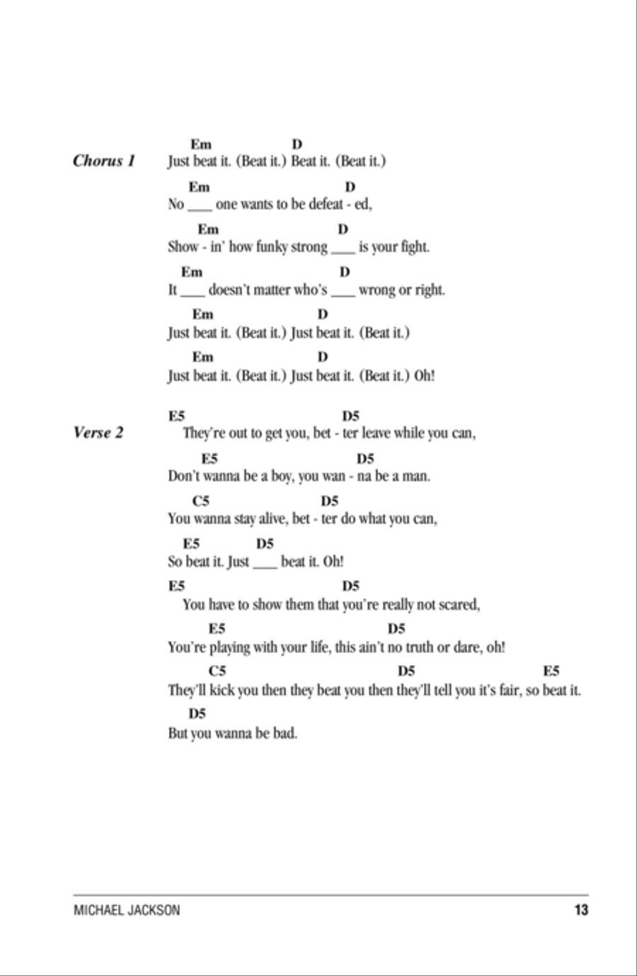 Beat It Beat It Acoustic Guitar scores gallery preview page 2