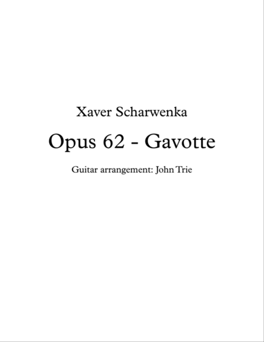 Opus 62, Gavotte - tab Opus 62, Gavotte - tab Acoustic Guitar scores gallery preview page 1