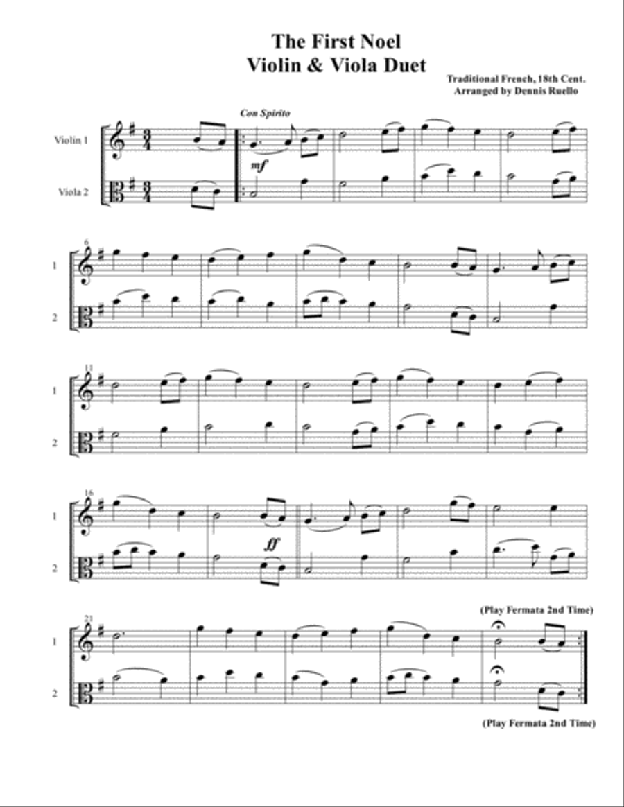 Christmas Duet Collection for Violin and Viola Christmas Duet Collection for Violin and Viola String Duet scores gallery preview page 5