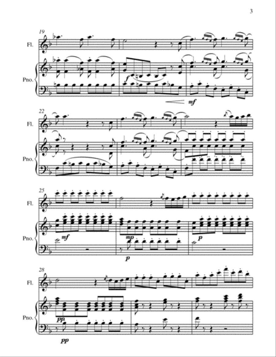 Queen of the Night - From the Magic Flute - Flute and Piano Chamber Orchestra scores gallery preview page 6